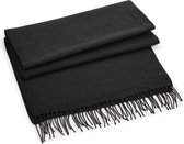 Fijn geweven sjaal zwart voor volwassenen - Klassieke Beechfield sjaals oversized voor dames/heren Fijn geweven sjaal zwart voor volwassenen - Klassieke Beechfield sjaals oversized voor dames/heren