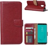 Xssive Hoesje voor Samsung Galaxy J6 2018 - Book Case - Bordeaux Rood