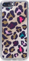 Apple iPhone 8 Plus Hoesje - My Style - Magneta Serie - TPU Backcover - Colorful Leopard - Hoesje Geschikt Voor Apple iPhone 8 Plus