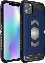 Luxe Armor Hoesje - Hoesje Geschikt voor iPhone 11 Pro - Blauw