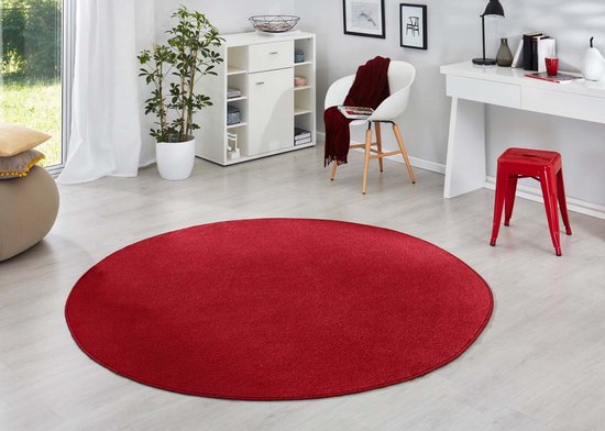 Modern vloerkleed rond Fancy - rood 133 cm | bol.com