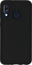 Accezz Hoesje Geschikt voor Samsung Galaxy A40 Hoesje Siliconen - Accezz Liquid Silicone Backcover - Zwart