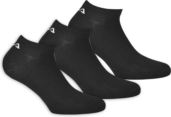 Fila - Invisible Socks 3-Pack - Sneakersokken - 35-38 - Zwart