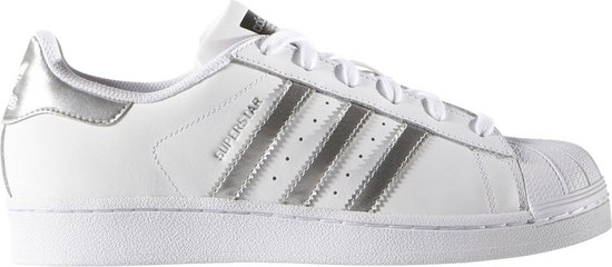 witte adidas sneakers superstar dames met zilveren accenten ,maharanienglishmedium.org