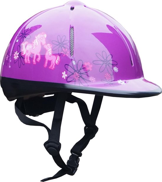 Ruitercap Rider Junior Paars Maat Xs/s