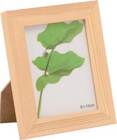 Hobby/knutsel DIY houten fotolijstje 14 x 17,5 cm - Geschikt voor 10 x 13 cm fotos - Hobbymateriaal/knutselmateriaal fotolijsten schilderen/knutselen