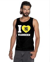I love Vlaanderen tanktop zwart heren XL