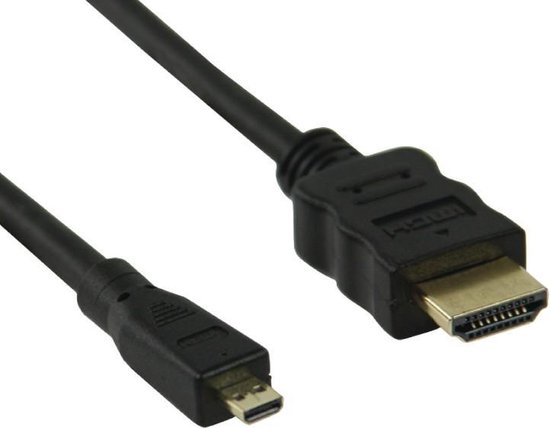 Valueline High Speed HDMI-kabel met ethernet HDMI-connector - HDMI micro-connector 1,50 m zwart - Valueline