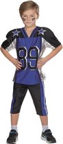 Rubie's Verkleedkostuum American Football Jongens Blauw Maat 152 - Polyester - Klittenband - Jongens en meisjes - Volledig verkleedpak - Geen personage