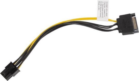 SATA Power kabel – 15 Pin naar 6 Pin – PCI Express PCI-E Converter voor SATA Power kabel – 15 Pin naar 6 Pin – PCI Express PCI-E Converter voor