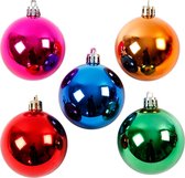 Kerstballen, d 6 cm, sterke kleuren, 20 stuk/ 1 doos