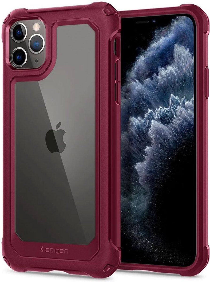Spigen Gauntlet Apple iPhone 11 Pro Hoesje Rood