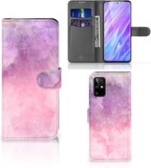 Geschikt voor Samsung Galaxy S20+ Hoesje Pink Purple Paint