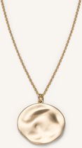 Rosefield Dames Ketting - Iggy Collection Textured Coin - JTXCG-J078
