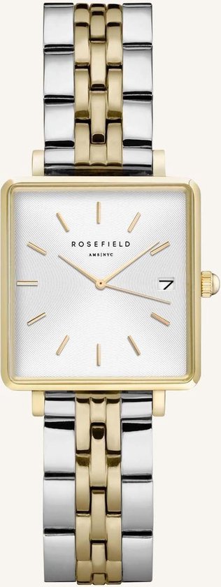 Rosefield The Boxy Xs Dames Horloge - Zilver + Goud Ø22 X 24mm -  QMWSSG-Q023 | bol.com