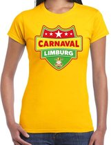 Carnaval verkleed t-shirt Limburg - geel - dames - Limburgse feest shirt / verkleedkleding L