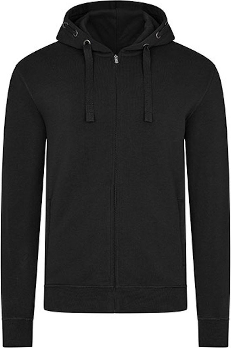 Men´s Hooded Jacket ‘Premium’ met ritssluiting 4XL Zwart