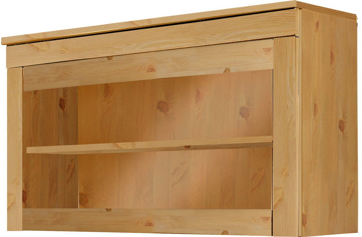 Toscana-Wandkast - 1 Glasdeur - Gebeitst