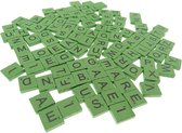 Set van 100 stuks - Bordspel Letters - A tot Z - Groen