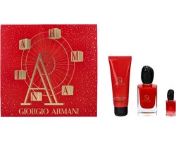 Armani Si Passione Giftset - 50 ml eau de parfum spray + 7 ml eau de parfum tasspray + 75 ml bodylotion - cadeauset voor dames
