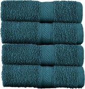 Set van 4 grote badhanddoeken (70cm x 140cm) - 500 g/m² 100% luxe katoen hotelkwaliteit Zeer absorberend voor badkamer, douche, strand en dagelijks gebruik (groen)
