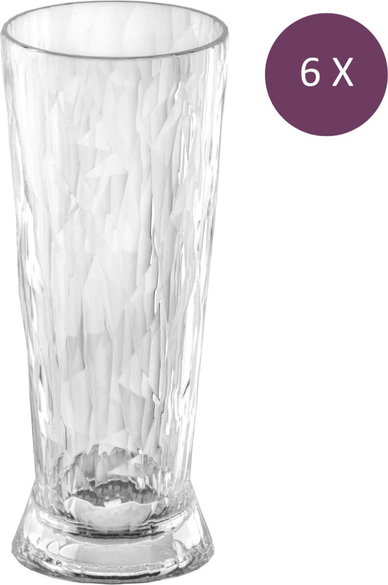 Koziol Bierglas, 500 ml, thermoplastic - Koziol Club No. 11 (6 stuks)