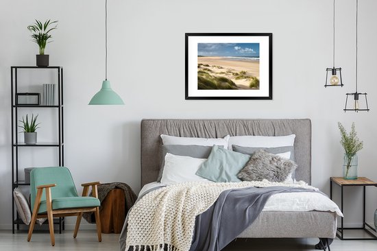 Cadre photo avec poster - Sable - Dune - Mer - 80x60 cm - Cadre poster