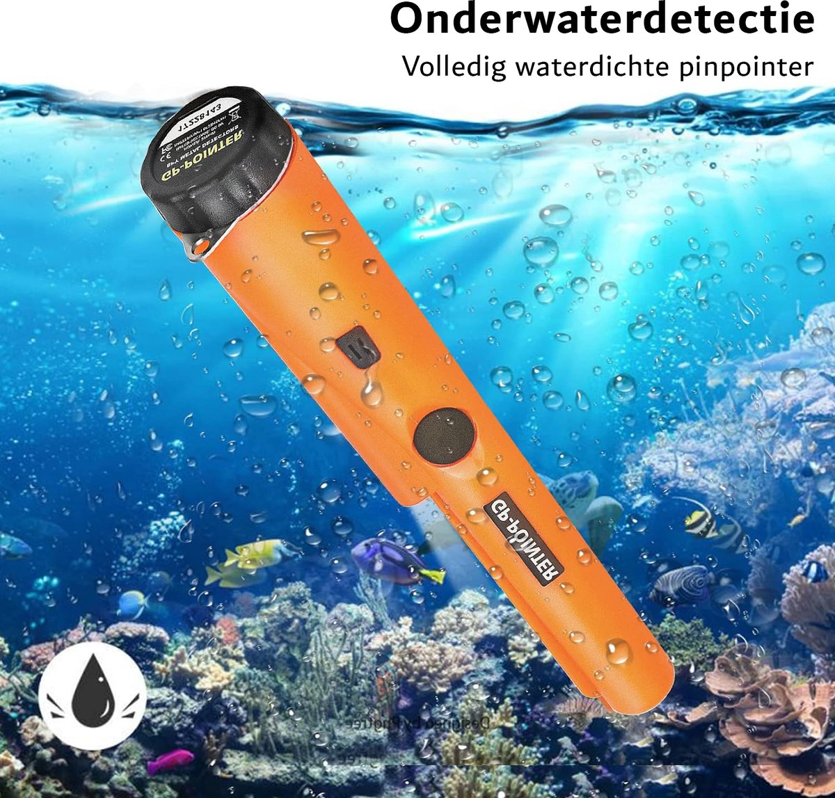 Détecteur De Métaux Pinpointer Étanche IP66 – LED, Alarme, Balayage 360°, Profondeur 8 Cm, Idéal Chasse Au Trésor Adultes & Enfants