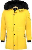 Parka Jas Heren - Met Bontkraag - Geel