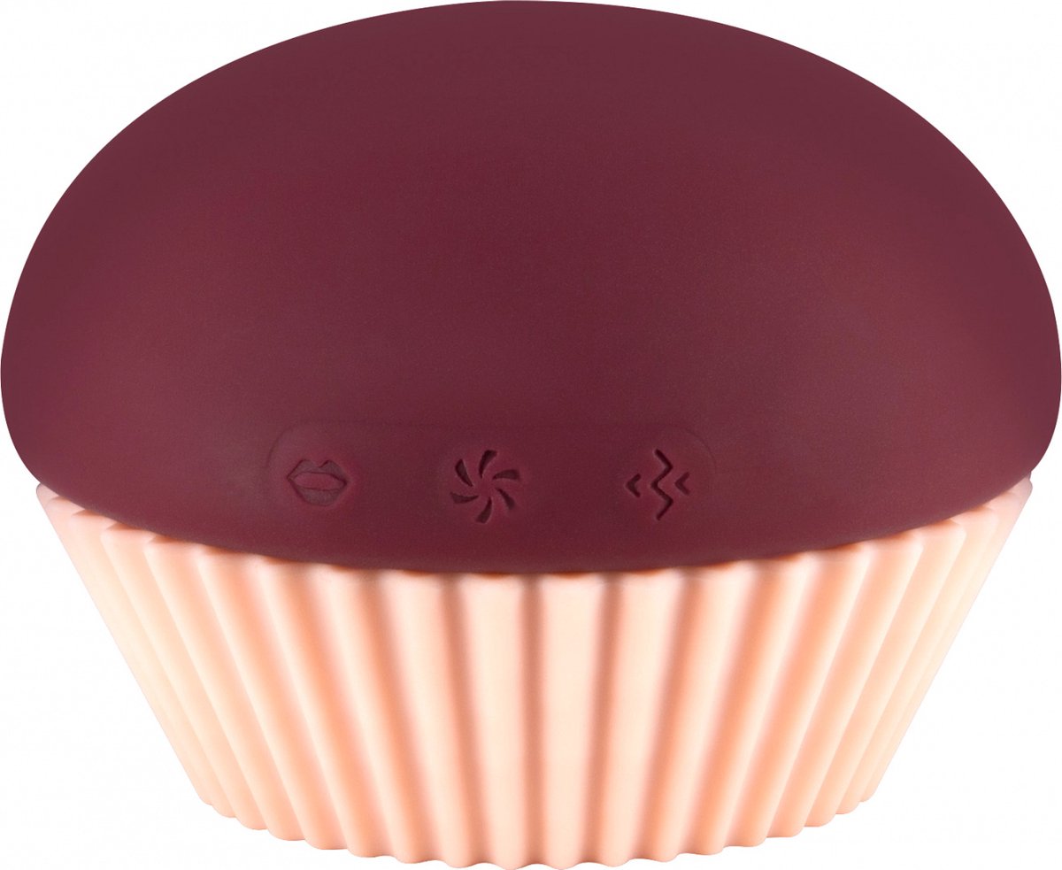 Vacuüm-golf vibrerende kersencupcake - Zuigvibrator - USB - Waterdicht IPX7