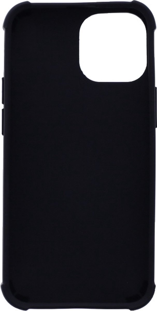 LuxeBass Hoesje geschikt voor Apple iPhone 13 Mini - Anti Shock - Zwart