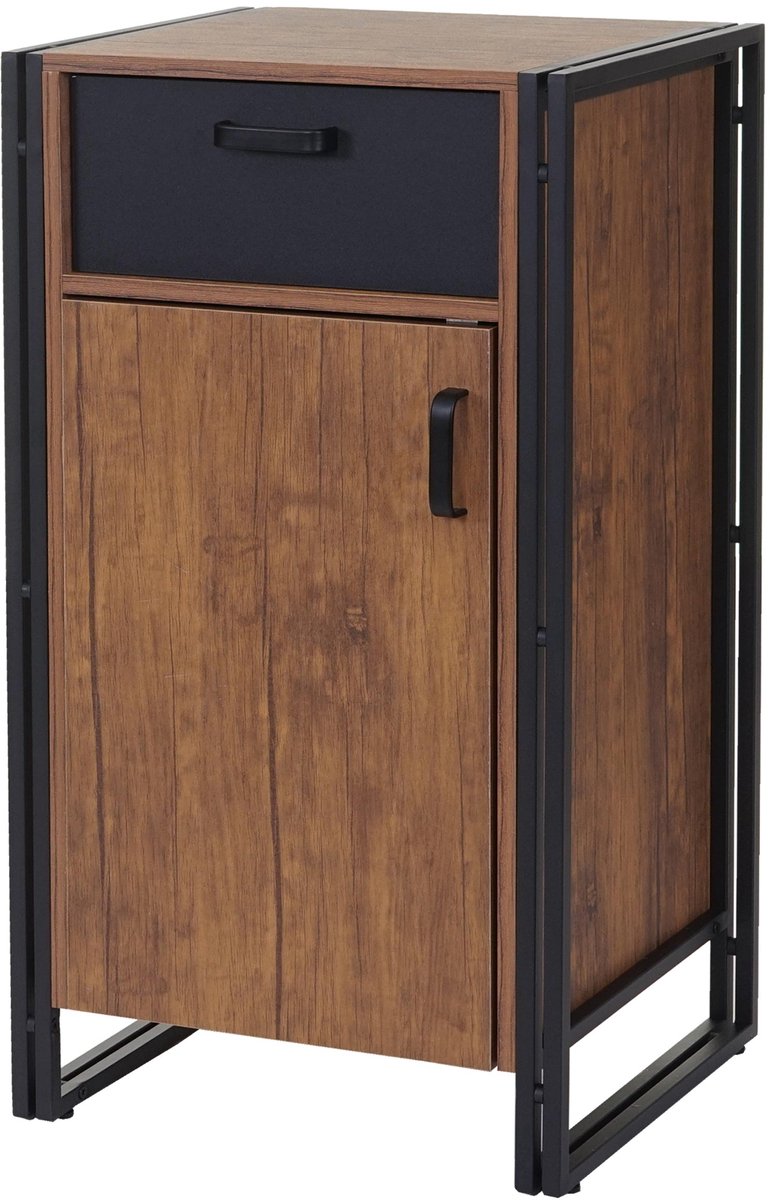 MCW Ladekast MCW-A27, ladekast, 90x50x43cm 3D structuur MVG-gecertificeerd, wild eiken look Hout