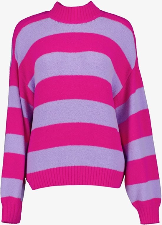 TwoDay dames trui gestreept roze/paars - Maat S
