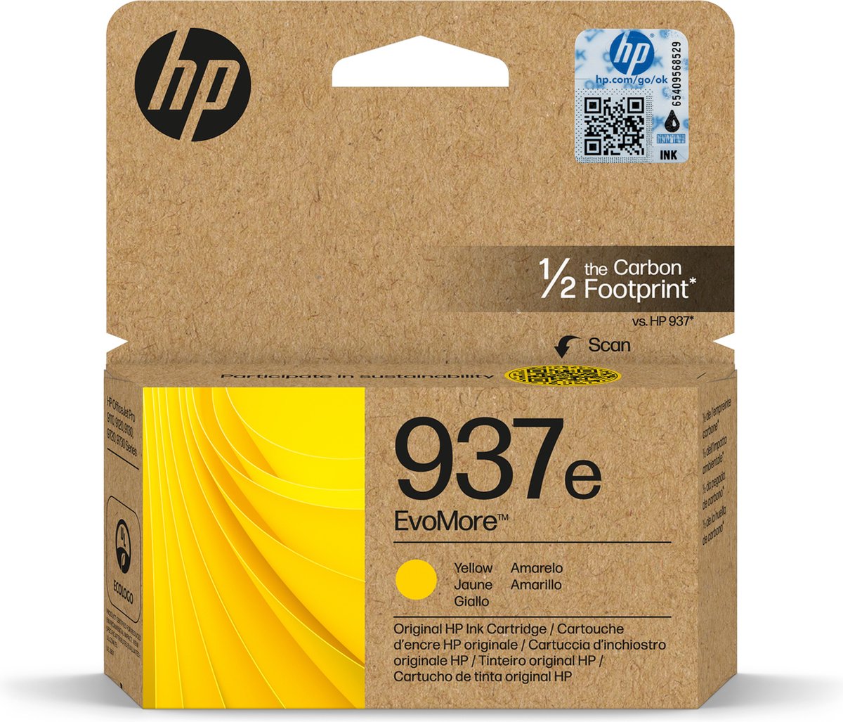 HP 937e EvoMore originele gele inktcartridge