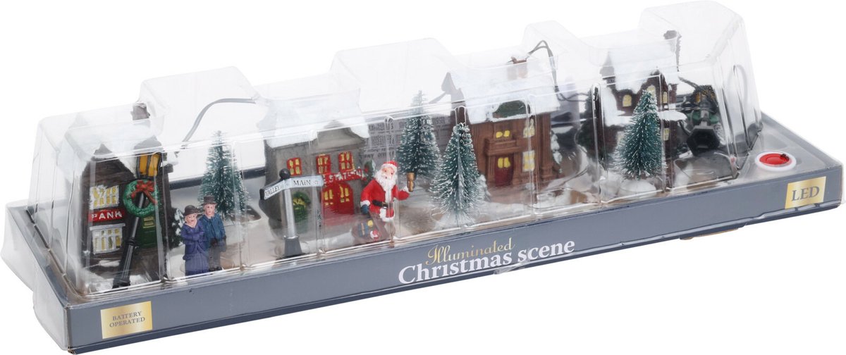 Christmas Decoration - Kerstdorp Accessoires - figuurtjes/huisjes - 14 stuks – foto 6