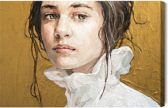 Peinture King - Peinture à l'huile sur toile. Portrait d'une jeune fille.  L' Art est... | bol