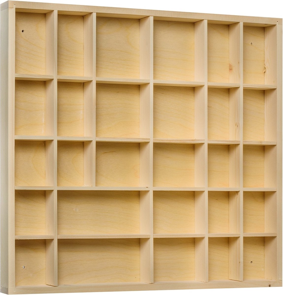 Creative Deco Kast Sieradendoos Box | 28 Vakken | 44.5 x 40 x 3 cm | Houten | Decoupage en Decoratie