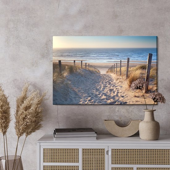 Painting King - Tableau sur toile Plage, Mer du Nord - 90 x 60 cm