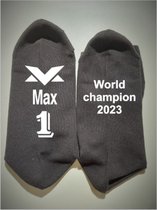 Bedrukte sokken, Bedrukte sokken Max , World Champion 2023, Bedrukte sokken met tekst, Max sokken, Sokken Max, Cadeau Max, Race sokken