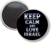 Button Met Magneet - Keep Calm And Love Israel - NIET VOOR KLEDING
