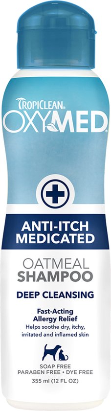 TropiClean OxyMed Medicated Anti-Jeuk Shampoo - Hondenshampoo - 355 ml
