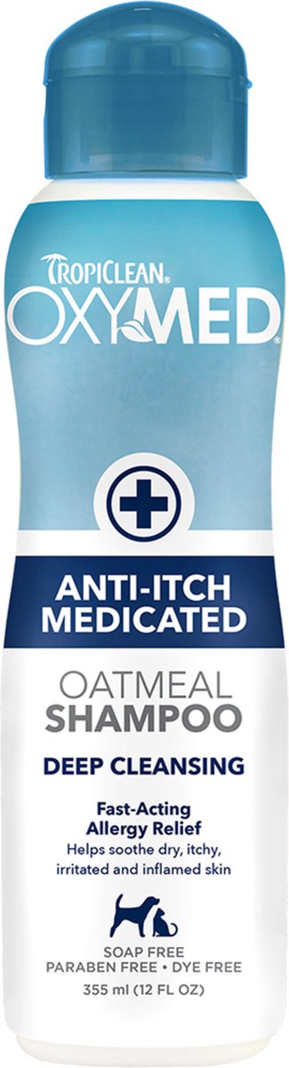 TropiClean OxyMed Medicated Anti-Jeuk Shampoo - Hondenshampoo - 355 ml - Tropiclean