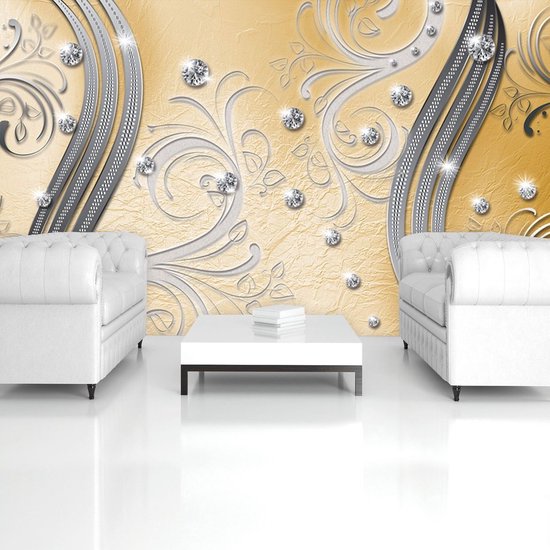Papier peint photo - Papier Peint Intissé - Luxe Diamants et Pierres Précieuses - 254 x 184 cm