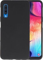 Bestcases Color Telefoonhoesje - Backcover Hoesje - Siliconen Case Back Cover voor Samsung Galaxy A50 - Zwart