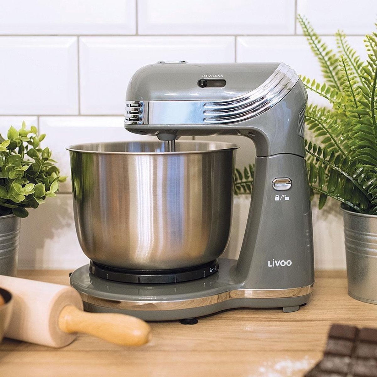 Livoo multifunctional pastry robot 3l 250w grey dop137g
