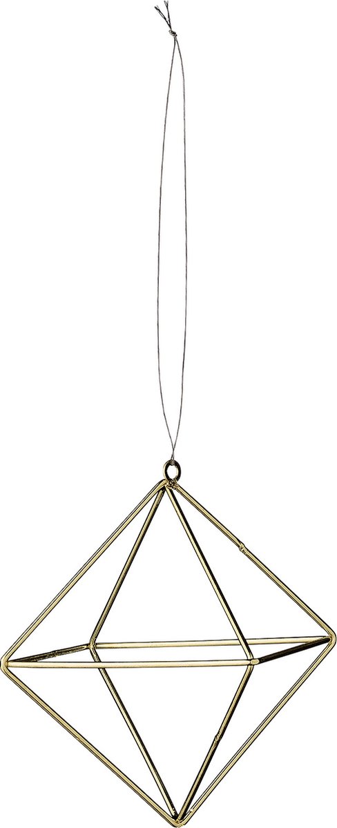 Gouden kerstversiering kubus - Bloomingville