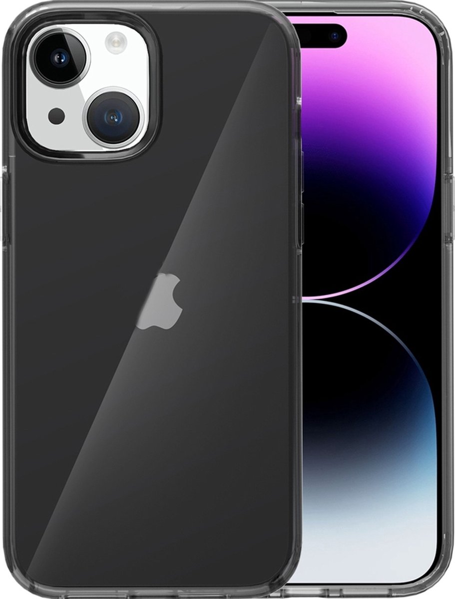 Mobigear Hoesje geschikt voor Apple iPhone 15 Telefoonhoesje Hardcase | Mobigear Crystal Backcover | iPhone 15 Case | Back Cover - Grijs