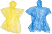 Benson Wegwerp Poncho - Transparant - 50 stuks - Geel & Blauw