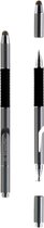 XtremeMac 3-in-1 High Precision Stylus Pen - Aluminium - Rubberen Grip - lichtgewicht - Grijs/Zwart