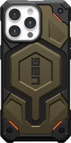 UAG - Monarch Pro Mag iPhone 15 Pro Max Hoesje - kevlar groen